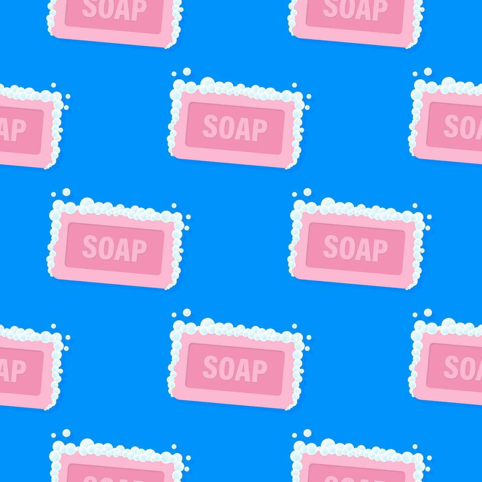 Pink soap pattern on colorful background. Vector illustration object. Top view. Foam water. Flat soap. Doodle, bubble. Vector stock illustration
