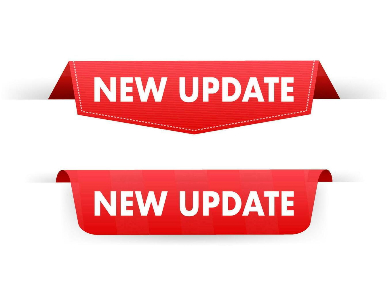 nuevo actualizar rojo cinta, etiqueta icono vector diseño. vector ilustración