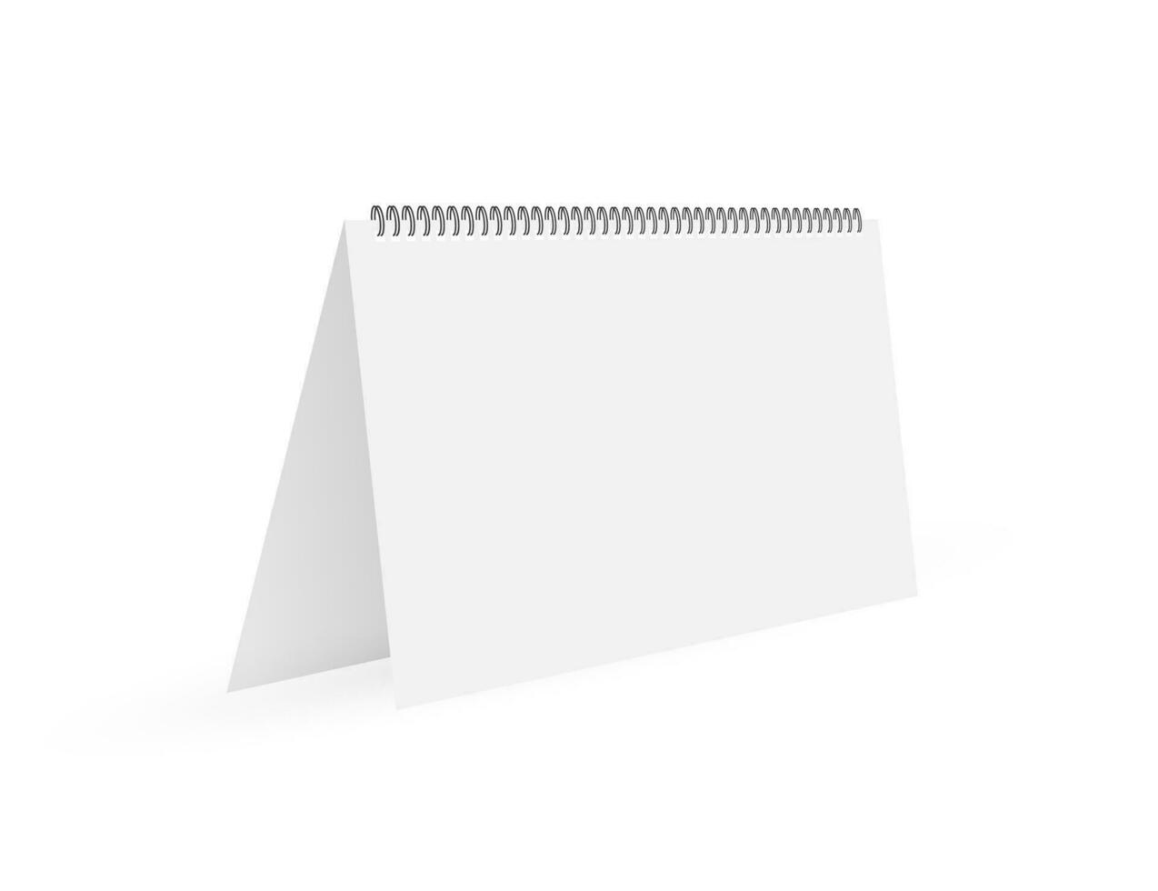 Blank wall calendar with spring. Vector stock illustration.