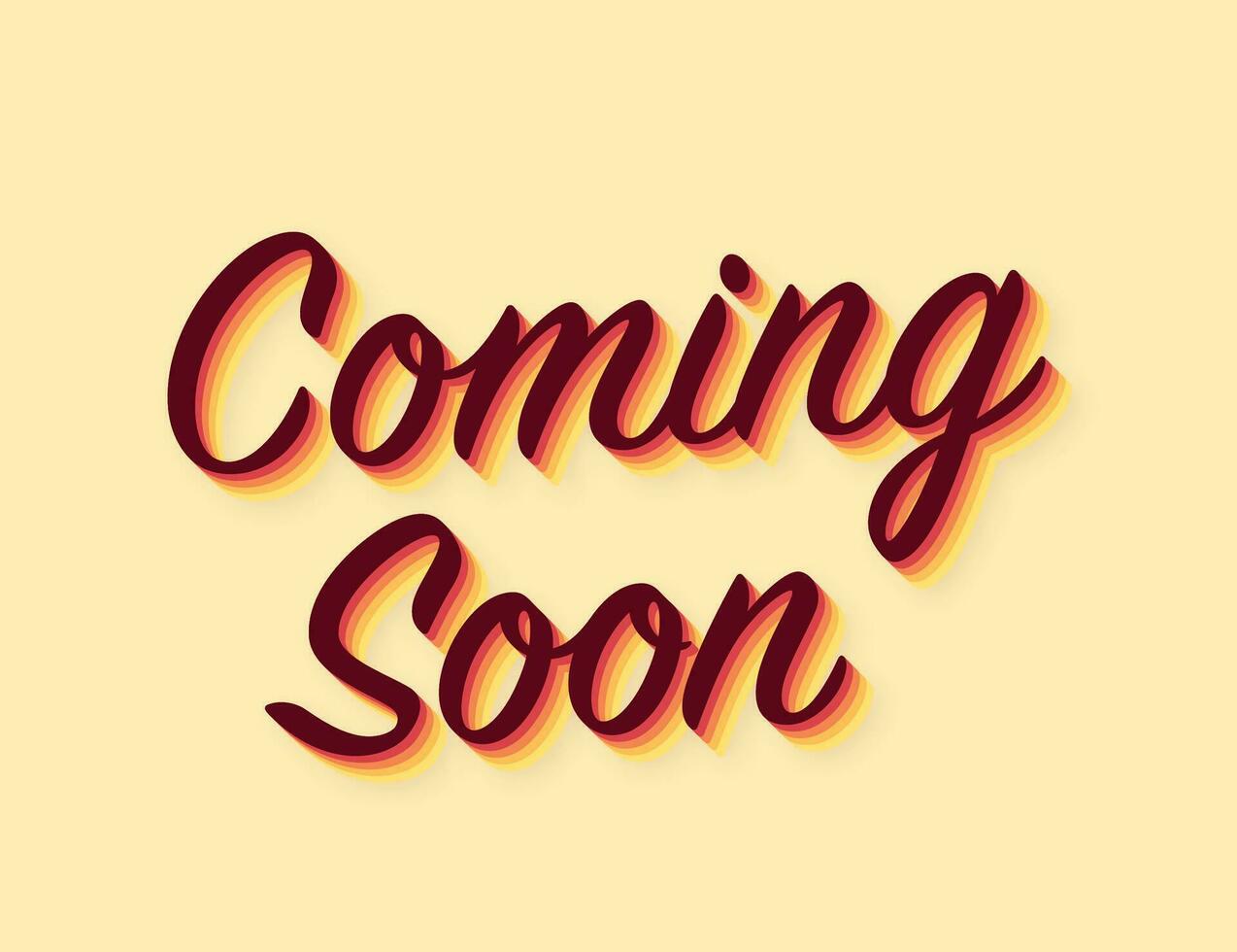 Coming soon sign. Advertising sign. Vector stock illustration