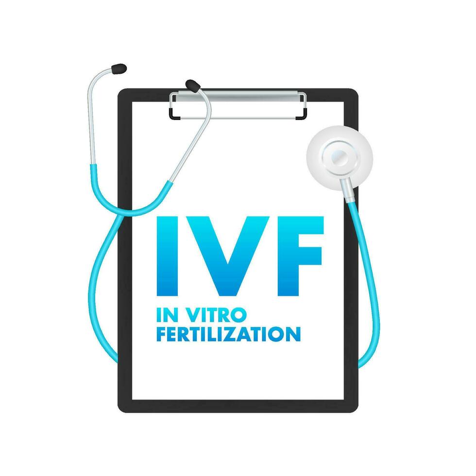 en vitro fertilización. FIV tratamiento. vector ilustración