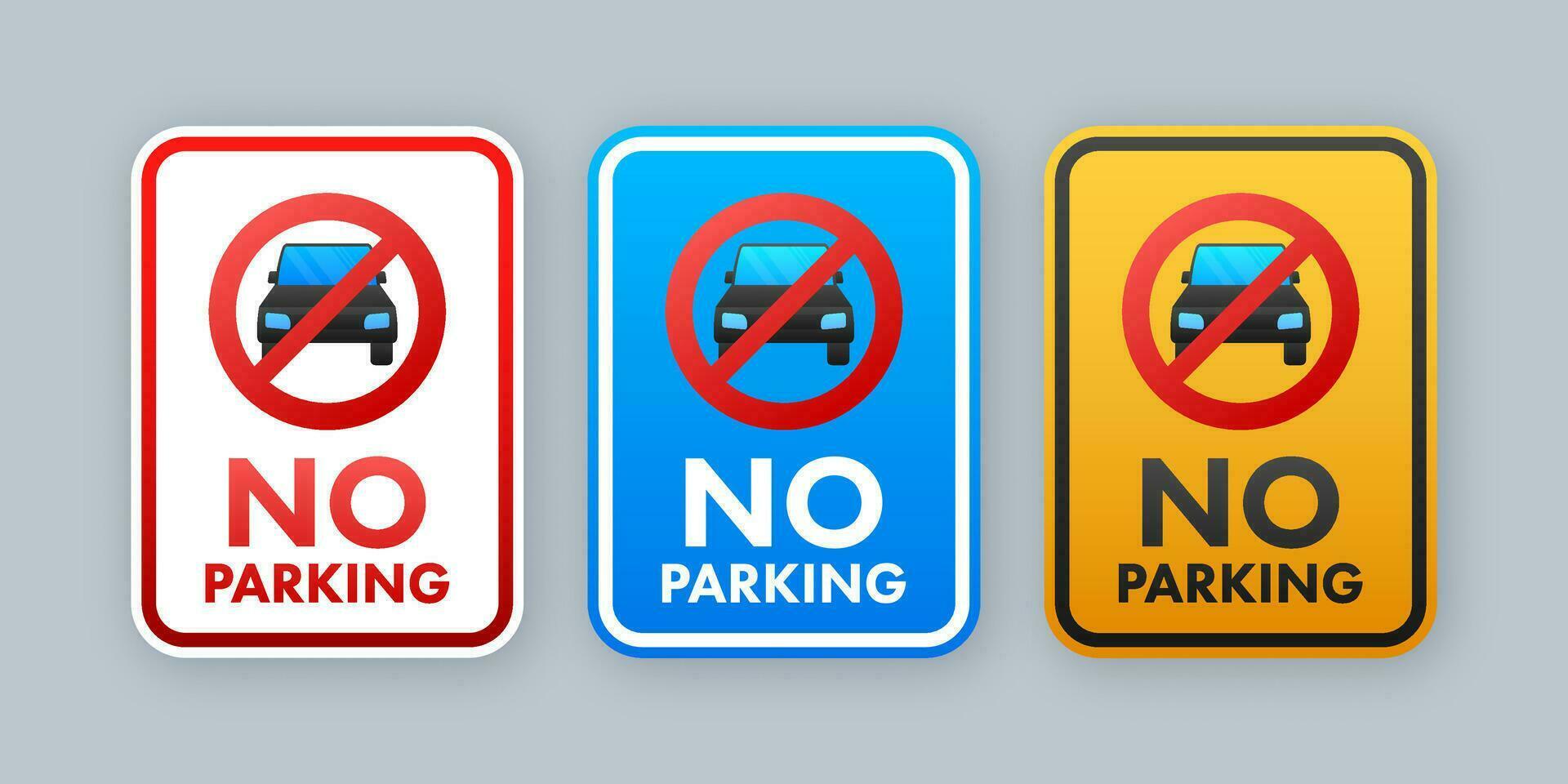 No estacionamiento . peligro símbolo. advertencia atención signo. detener signo. vector valores ilustración.