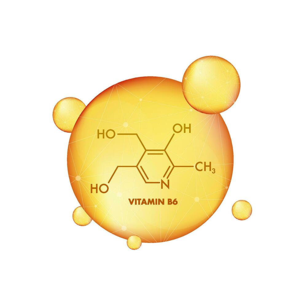 Vitamin b6 formula for medical design. Vitamin b6 formula vector