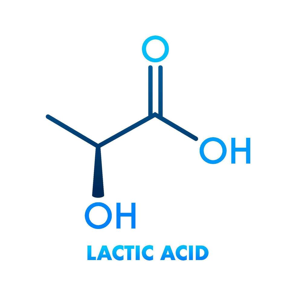 Probiotics bacteria vector design. Icon with lactic acid formula