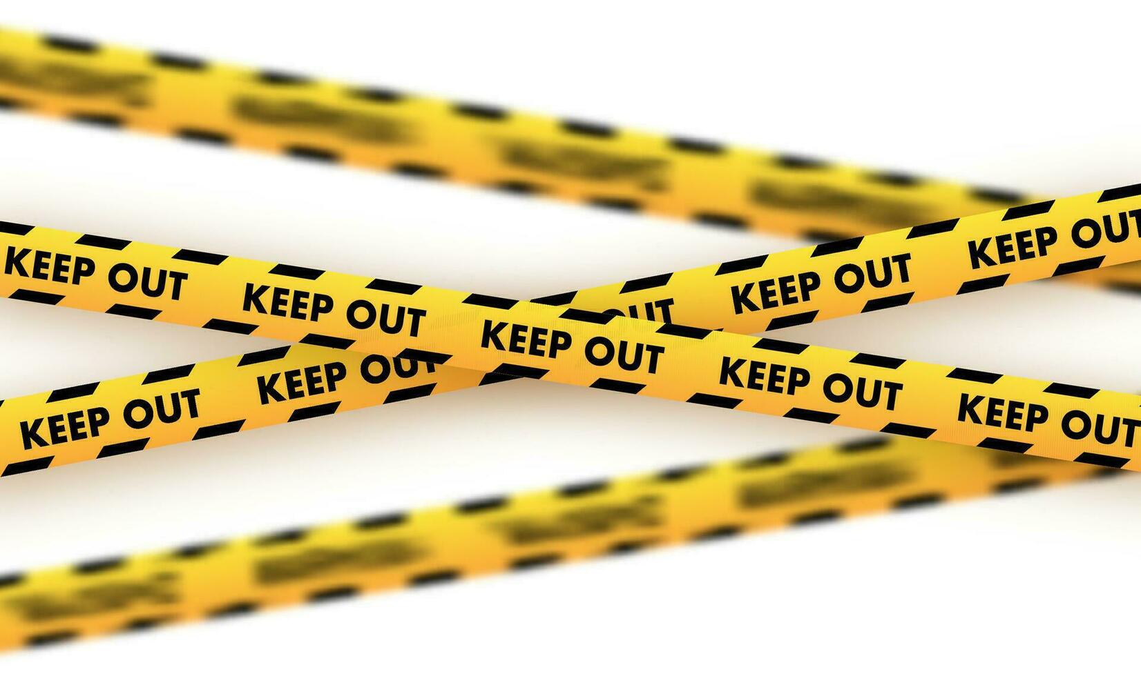 Keep out danger, great design for any purposes. Restriction line. Security label. Vector stock illustration