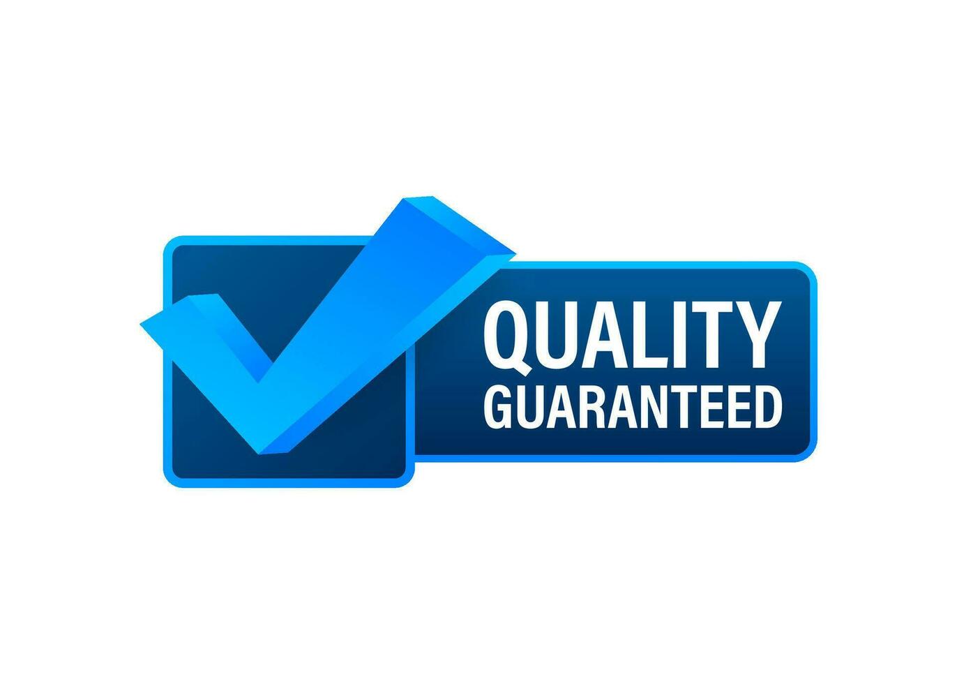 Quality guaranteed. Check mark. Premium quality symbol. Vector stock illustration
