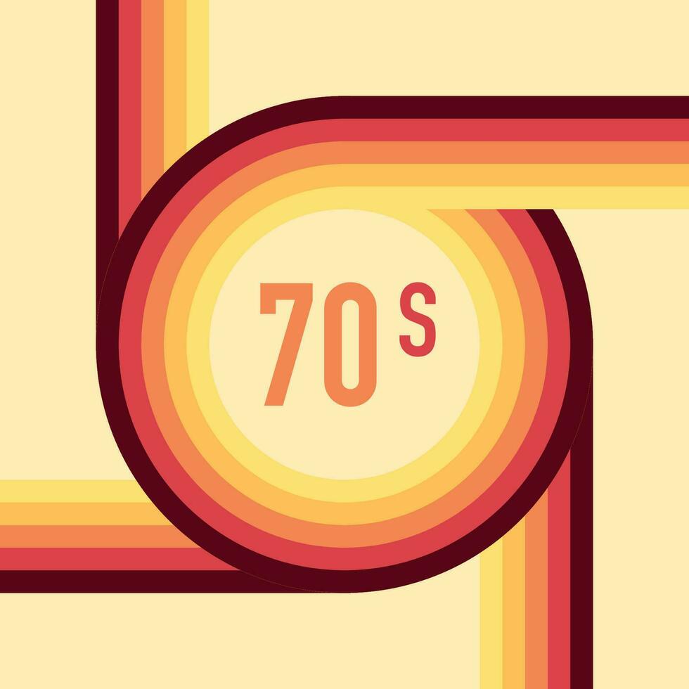 70s, 1970 abstract vector stock retro lines background. Vector illustration.