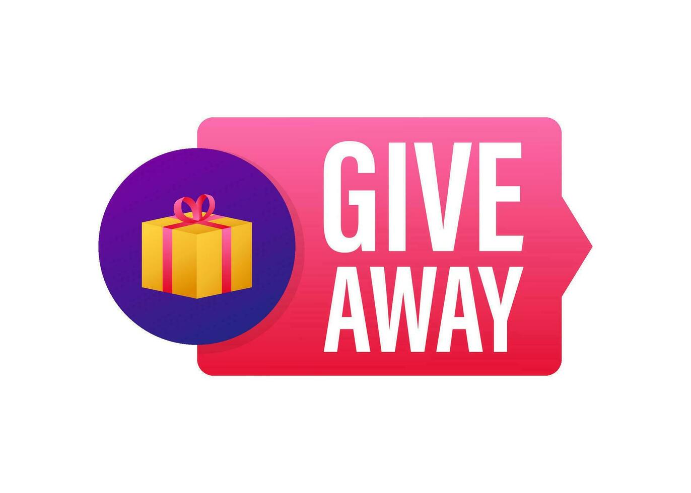 Giveaway banner for social media contests and special offer. Vector stock illustration