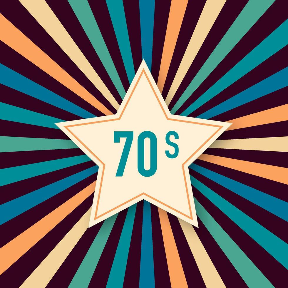 70s, 1970 abstract vector stock retro lines background. Vector illustration