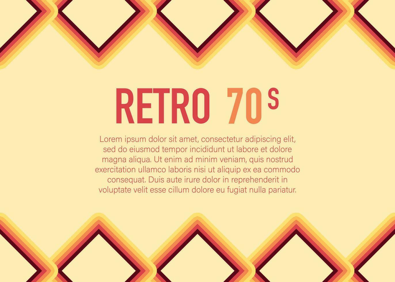 70s, 1970 abstract vector stock retro lines background. Vector illustration.