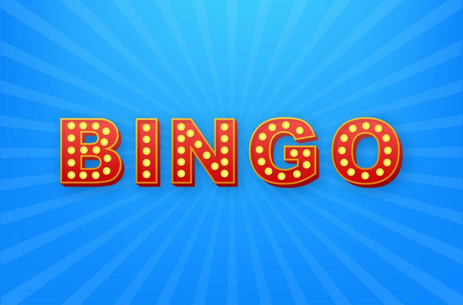 Bingo or Lottery game, card. Big Win. Vector stock illustration