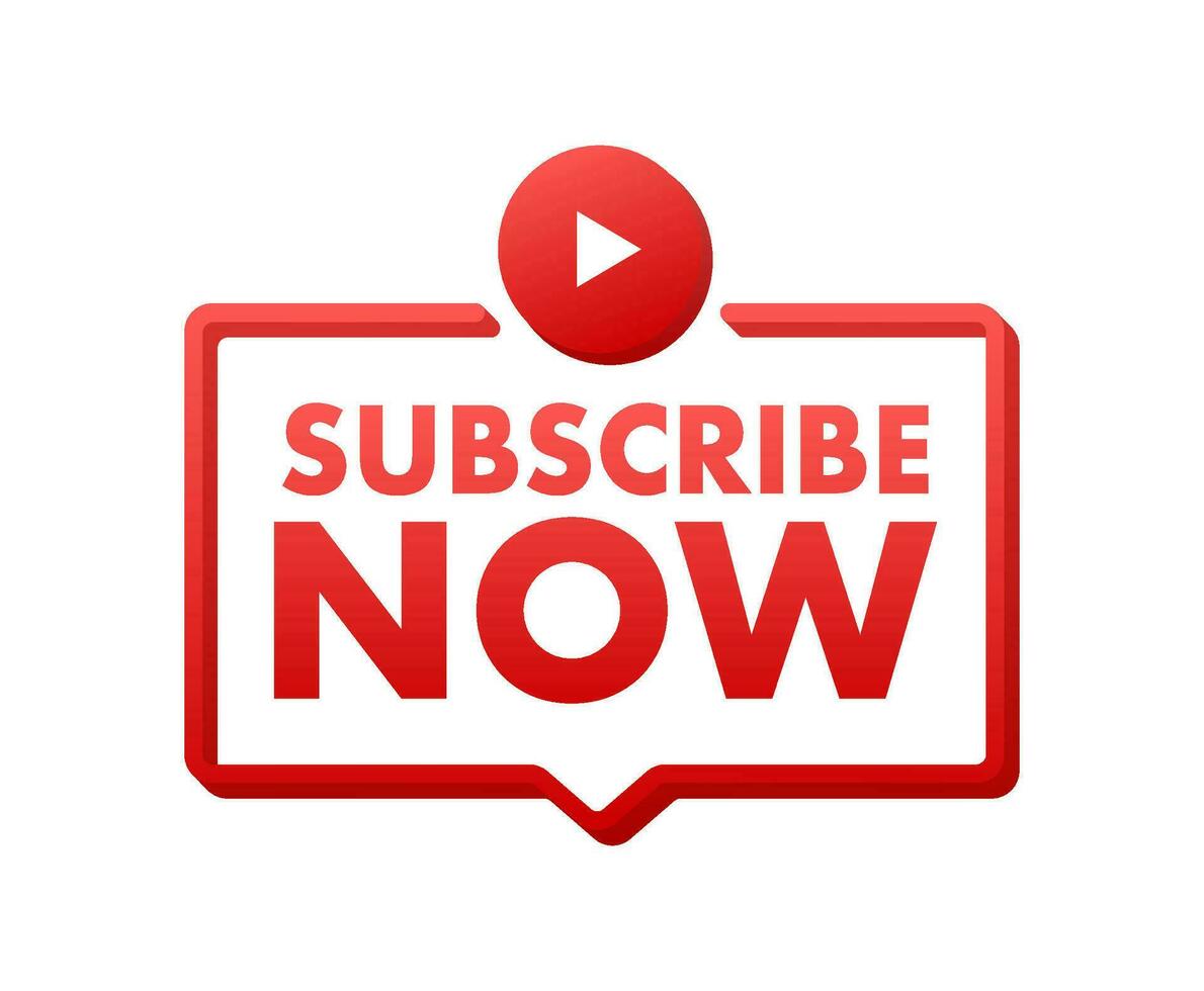 Subscribe now. Social media element. Vector stock illustration