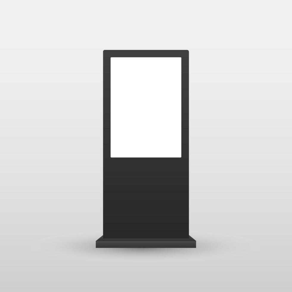 Realistic light box template on white background. Outdoor advertising banner. Vector stock illustration