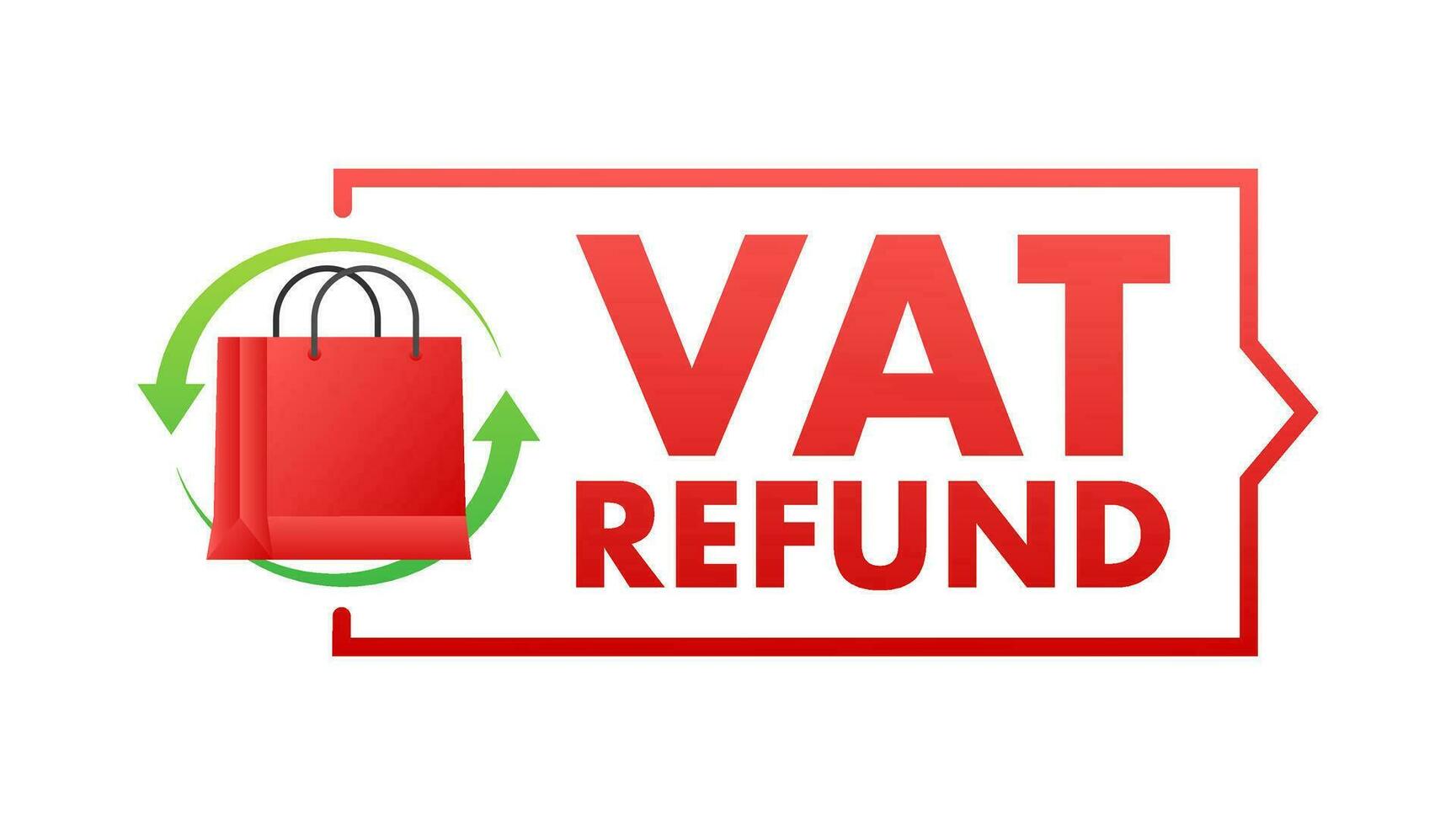 VAT refund. Tax return, free Vector stock illustration