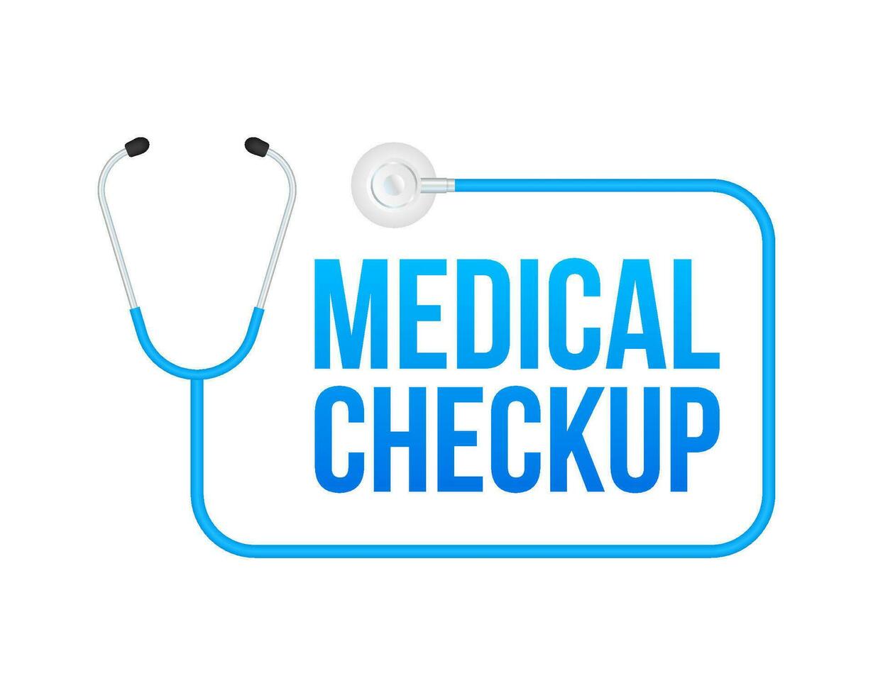 Medical checkup. Icon for report design. Vector illustration.
