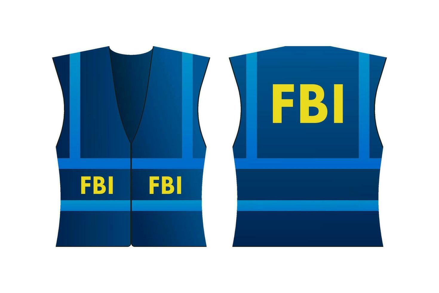 Fbi badge. FBI agent id. Policeman badge. Vector stock illustration
