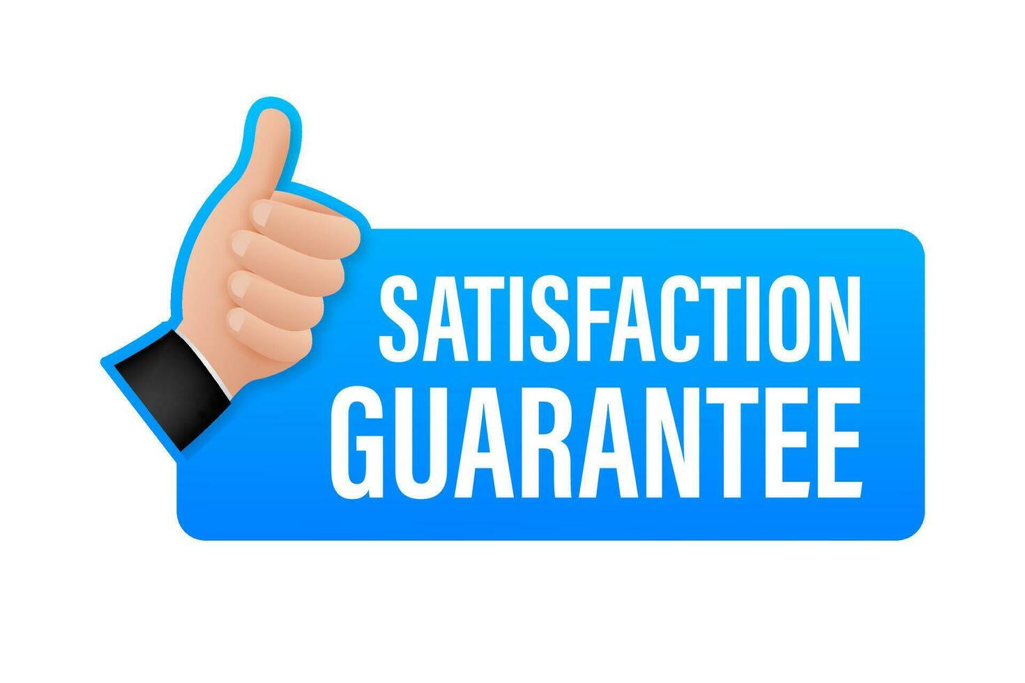 Customer satisfaction guaranteed label. Vector stock illustration