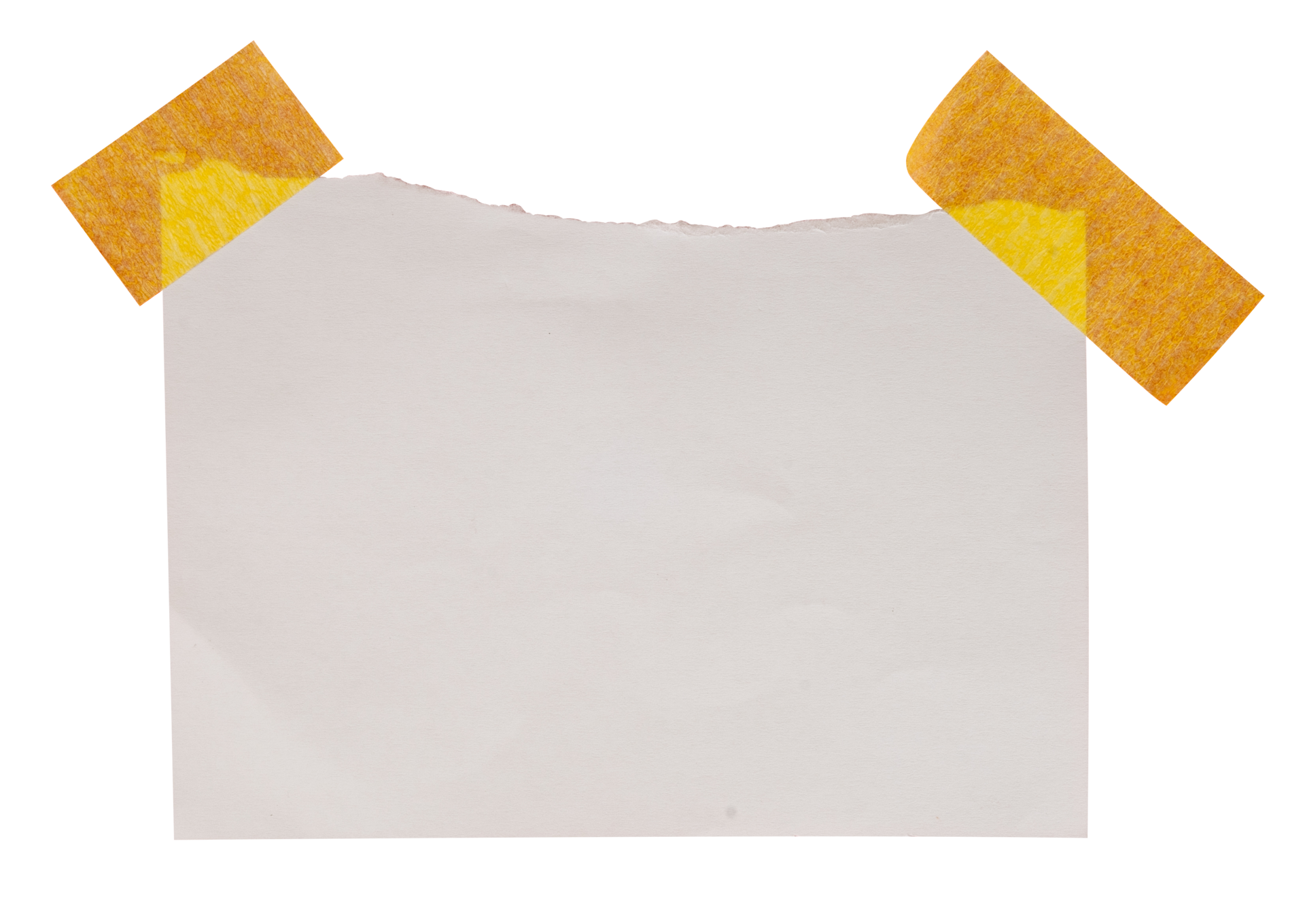 blank white paper yellow with tape 29923722 PNG
