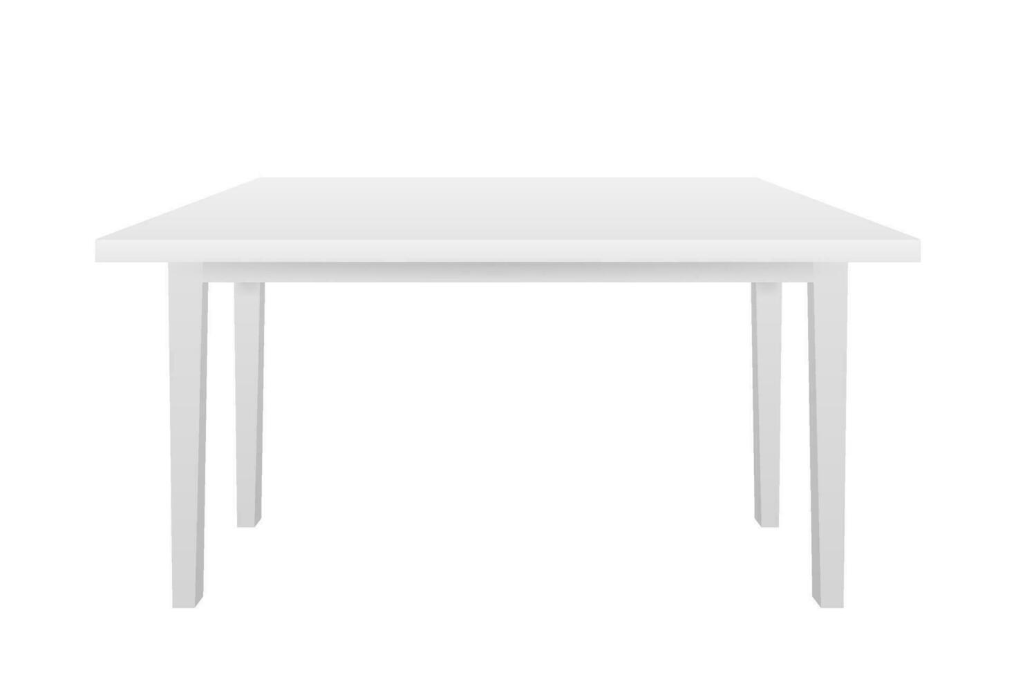 White Table, Platform, Stand. Template for Object Presentation. Vector