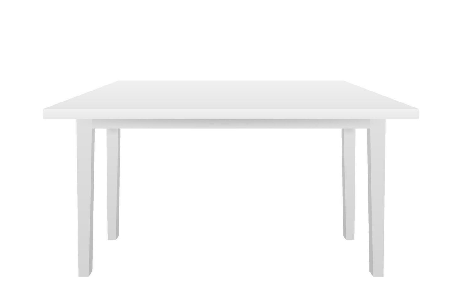 White Table, Platform, Stand. Template for Object Presentation. Vector stock illustration