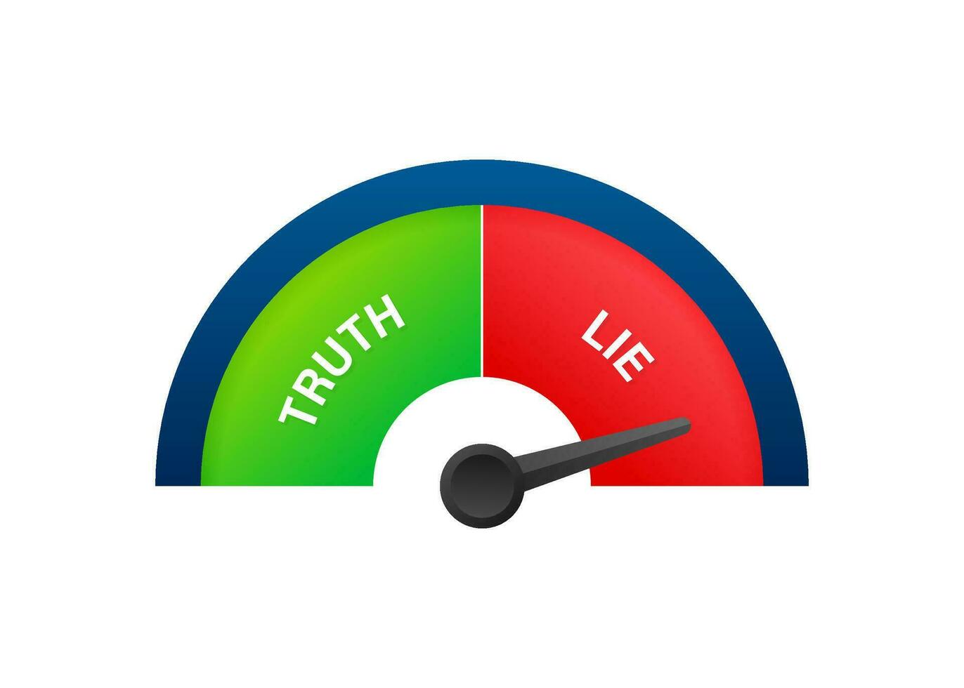 Truth and lie indicator for concept design. Vector illustration