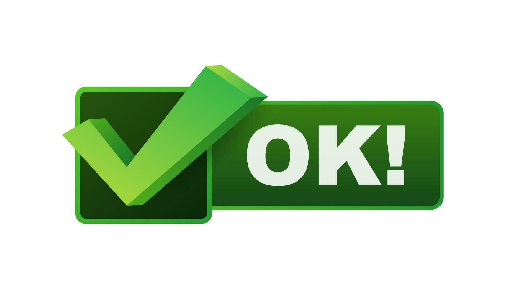 Okay verde firmar icono para web y aplicación cheque marca signo. vector valores ilustración.