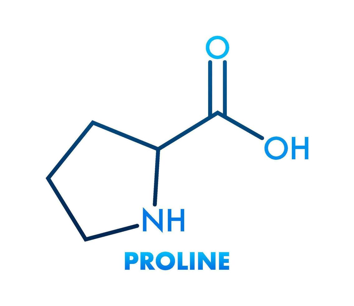 Icon on purple backdrop. Proline formula, great design for any purposes. vector