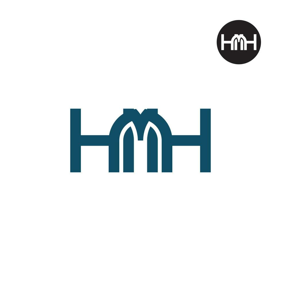 Letter HMH Monogram Logo Design vector
