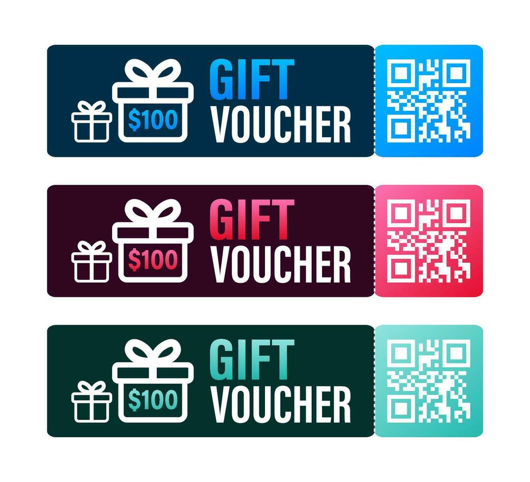 Promo code. Vector Gift Voucher with Coupon Code. Premium eGift Card Background for E commerce, Online Shopping. Marketing. Vector stock illustration