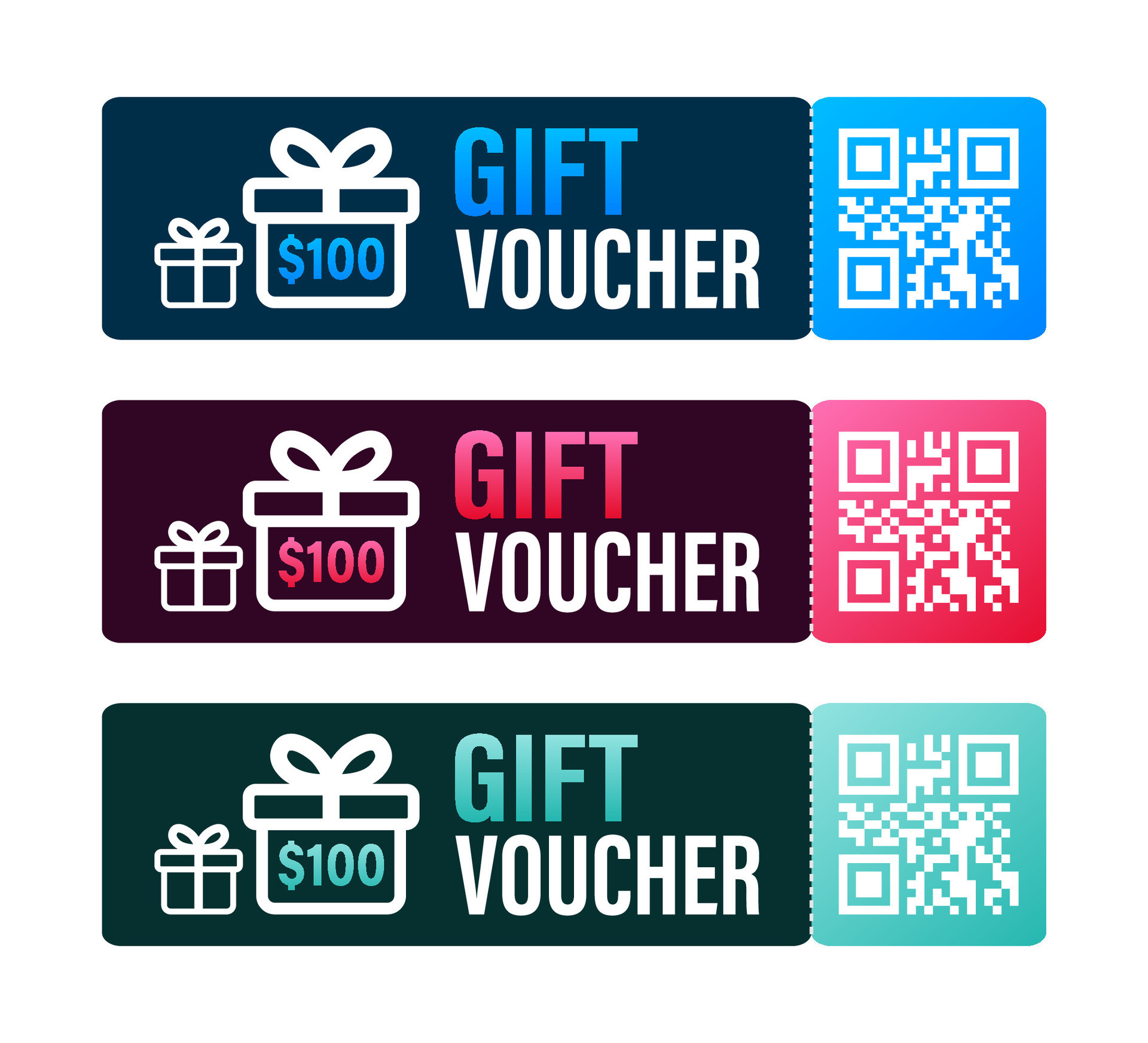 Promo code. Vector Gift Voucher with Coupon Code. Premium eGift Card