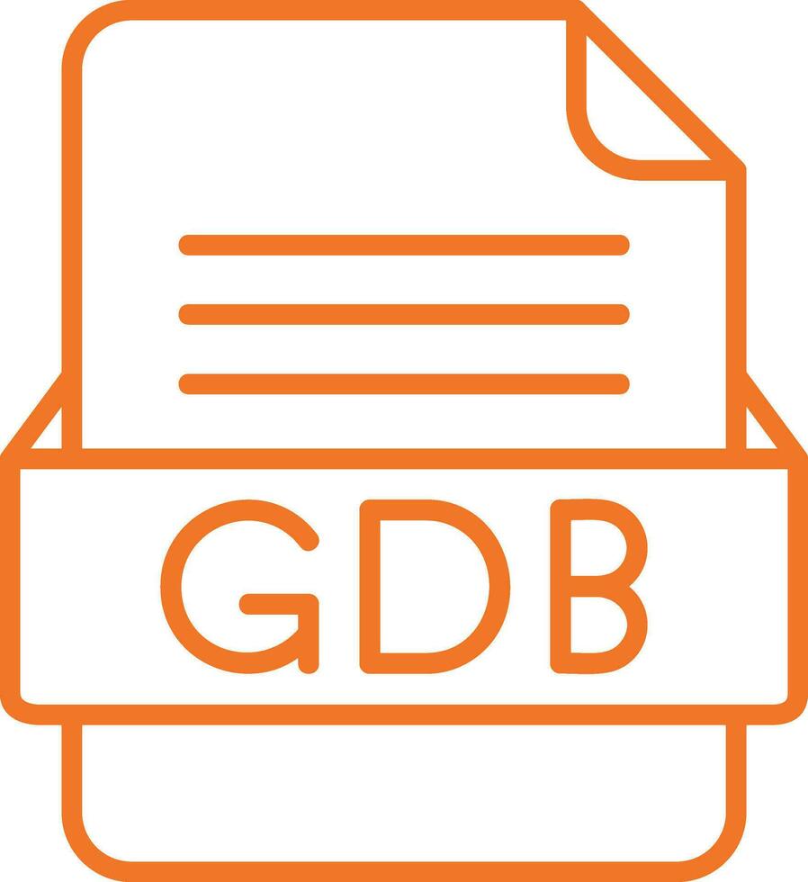 gdb archivo formato vector icono