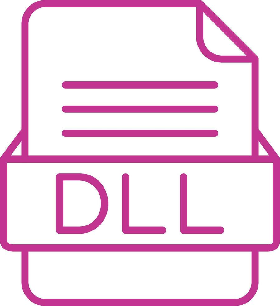 DLL File Format Vector Icon