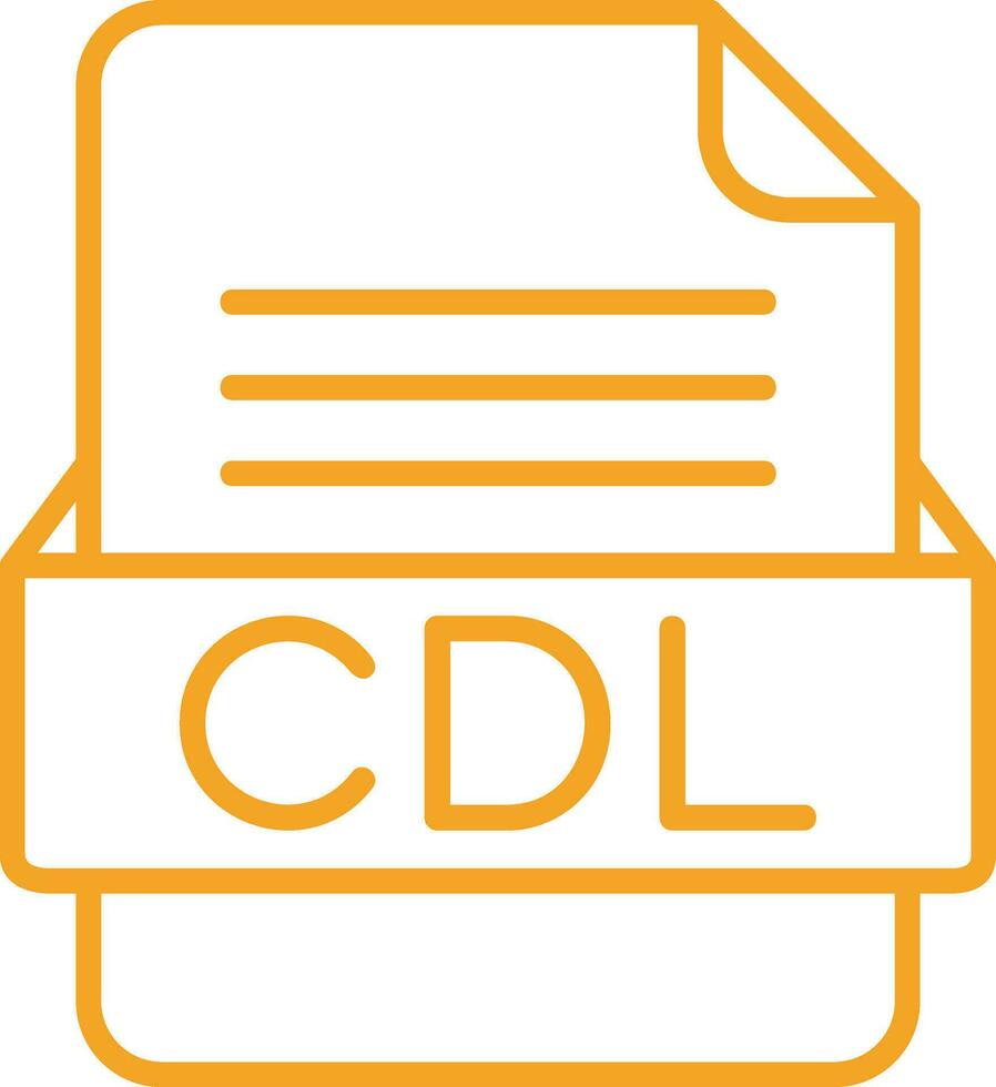 CDL archivo formato vector icono