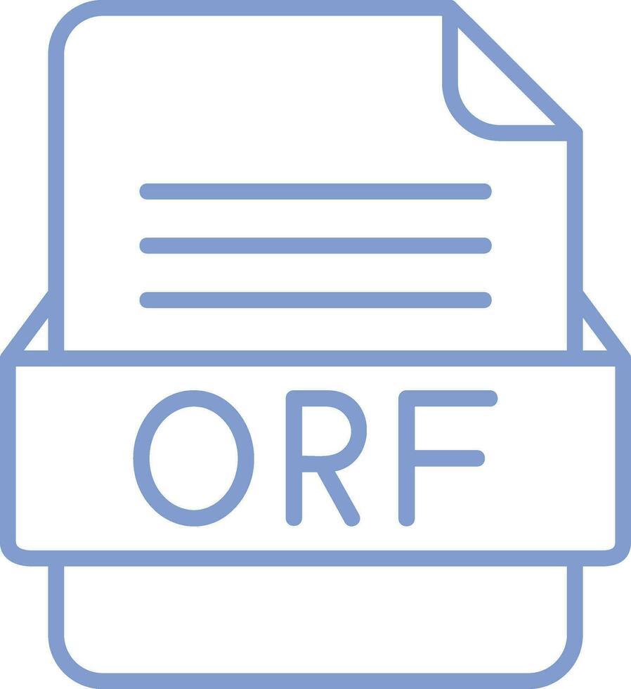 orf archivo formato vector icono