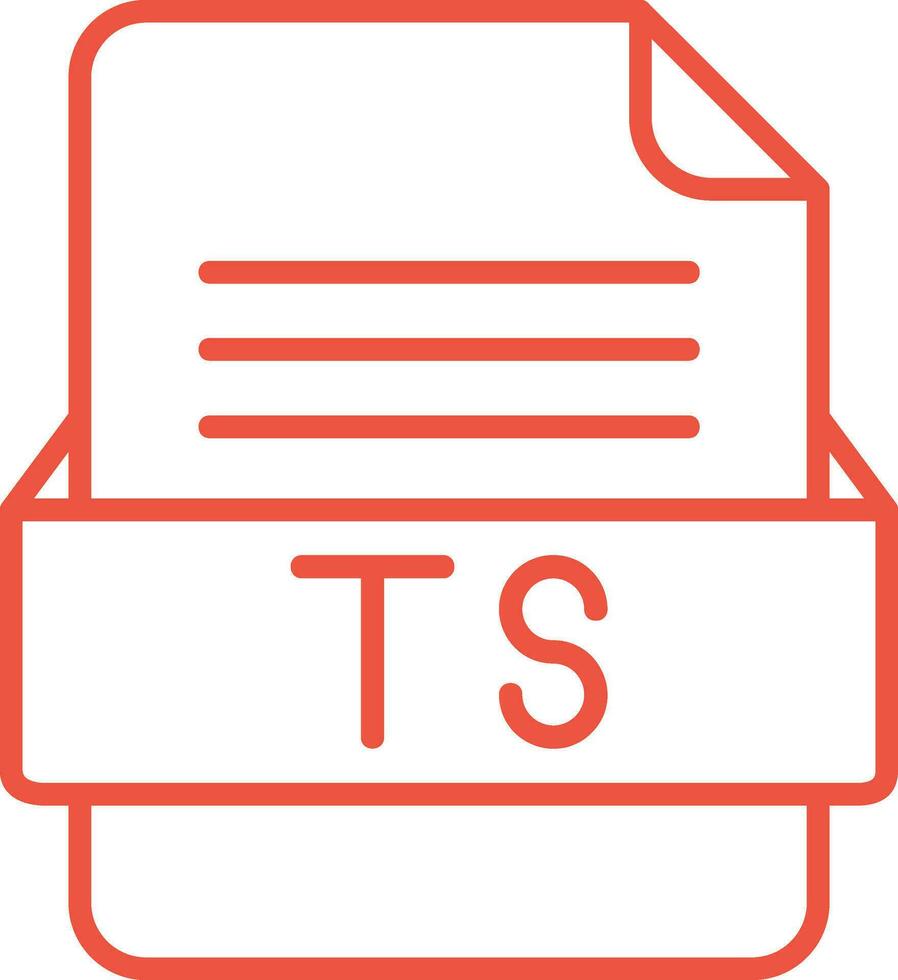 TS File Format Vector Icon