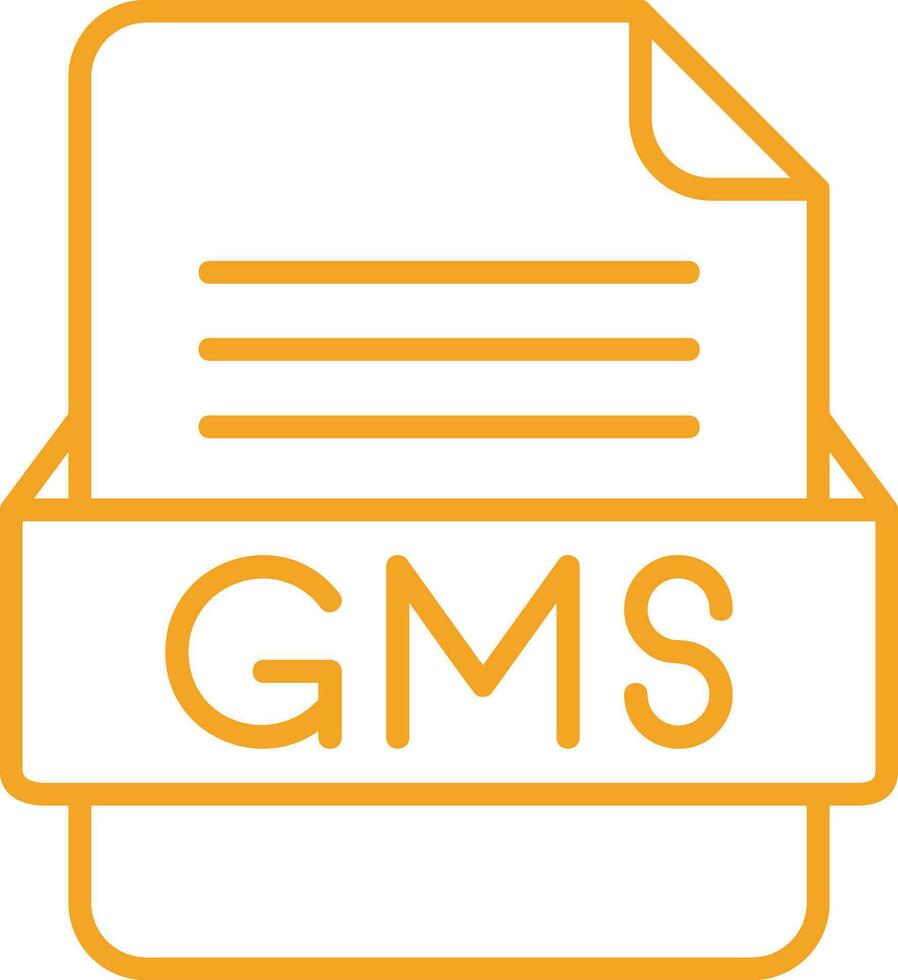 GMS File Format Vector Icon