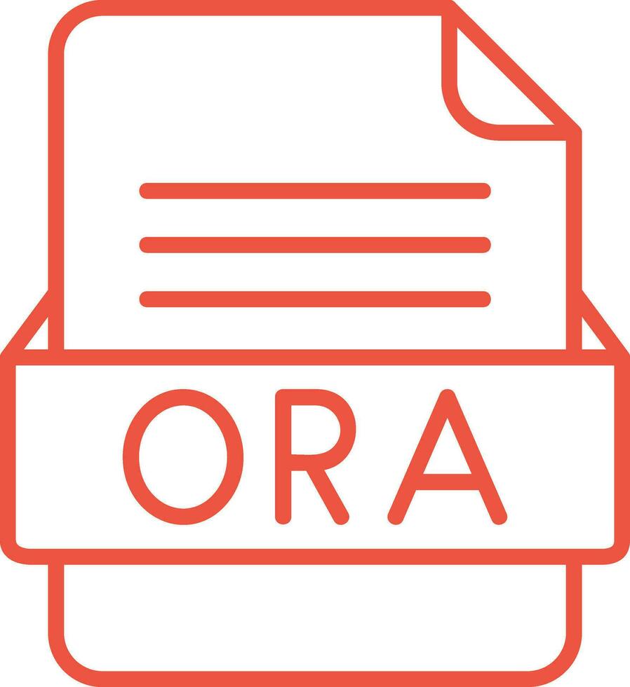 ora archivo formato vector icono