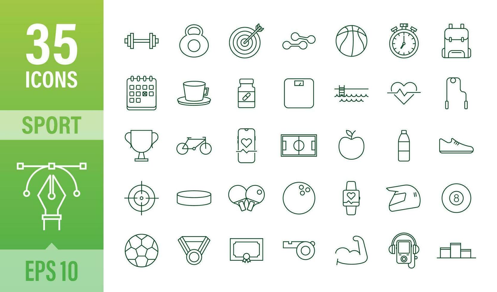 Flat sport icon for web design. Soccer ball. Web icon set. Fitness sport. Vector stock illustration