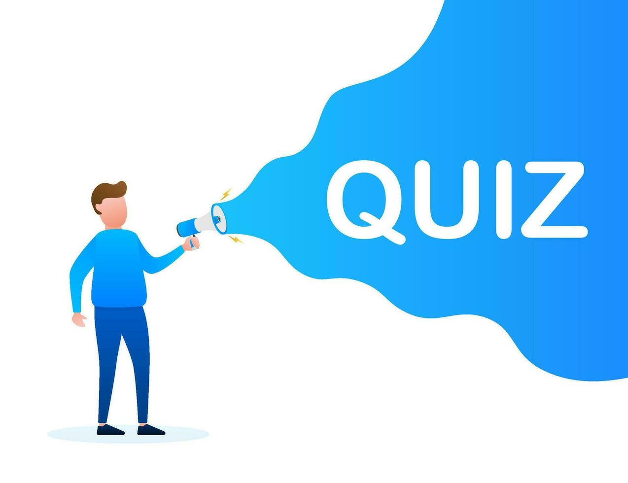 Premium Vector  Megaphone banner - quiz time. vector stock