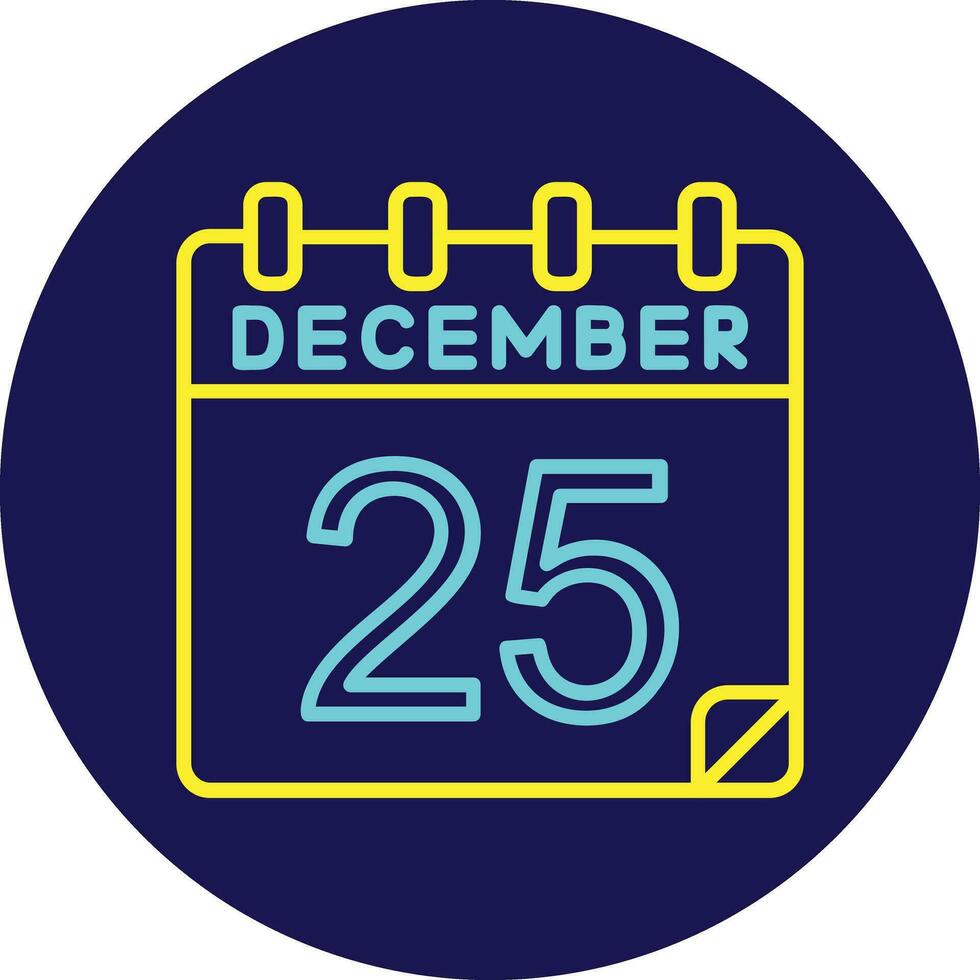25 December Vector Icon