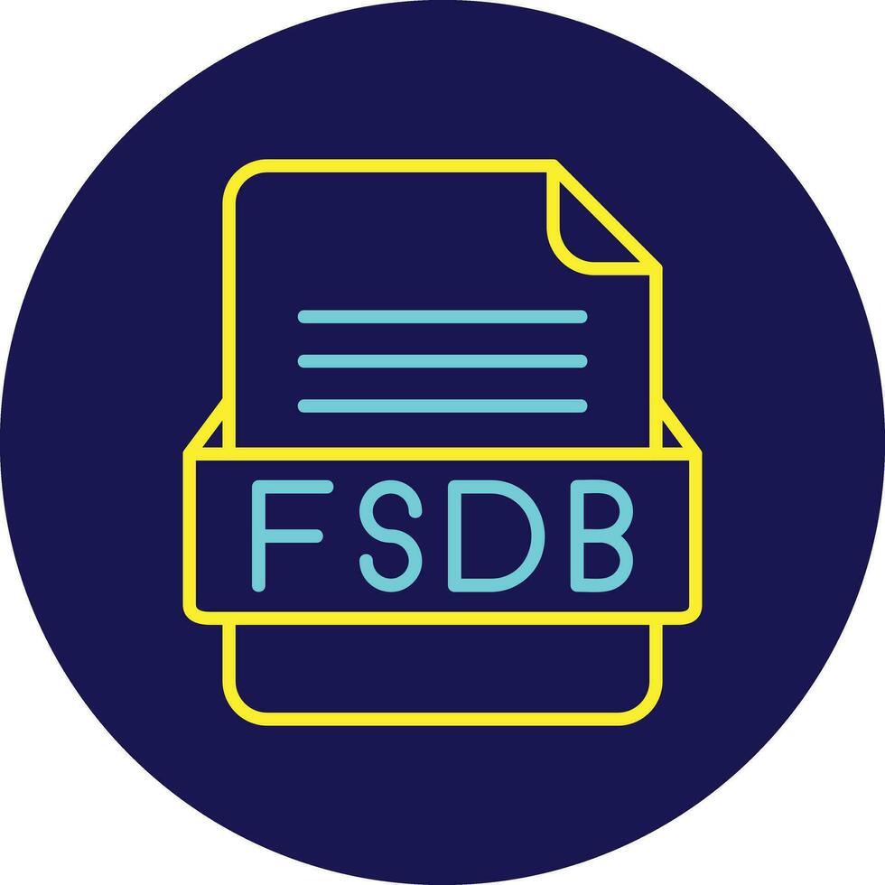 FSDB File Format Vector Icon