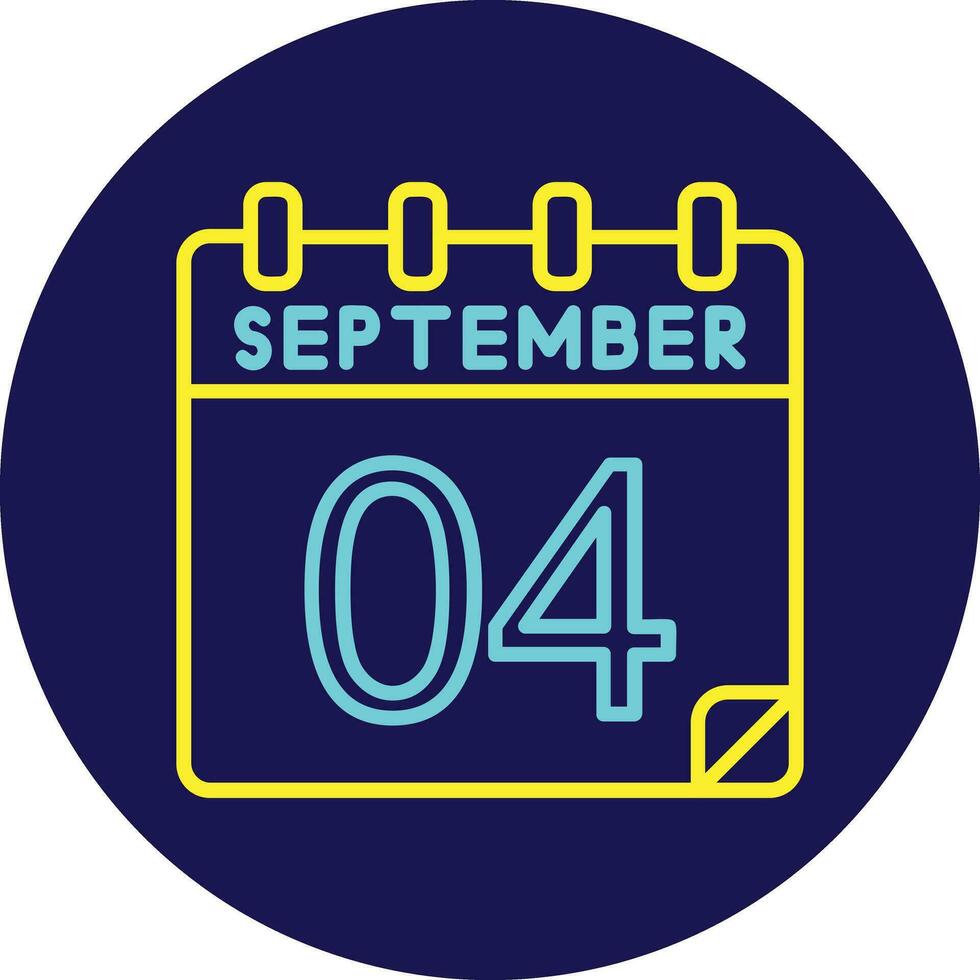 4 September Vector Icon