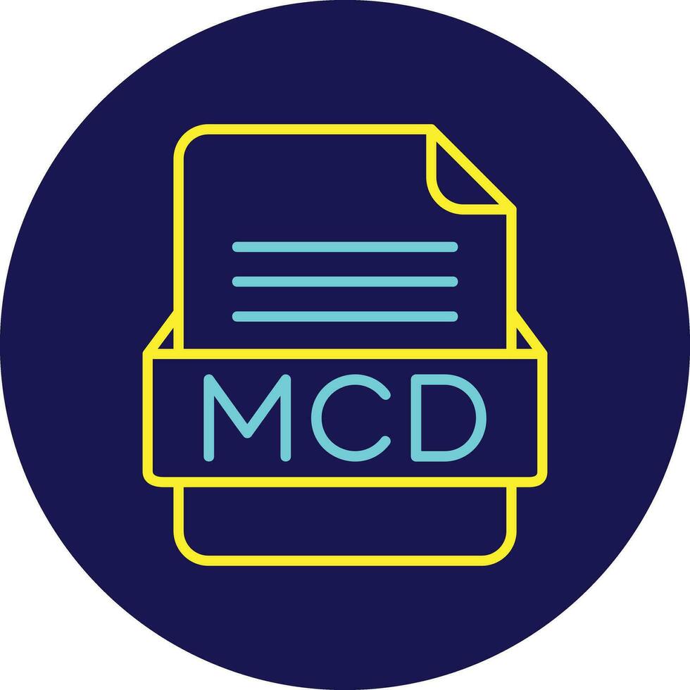 MCD File Format Vector Icon