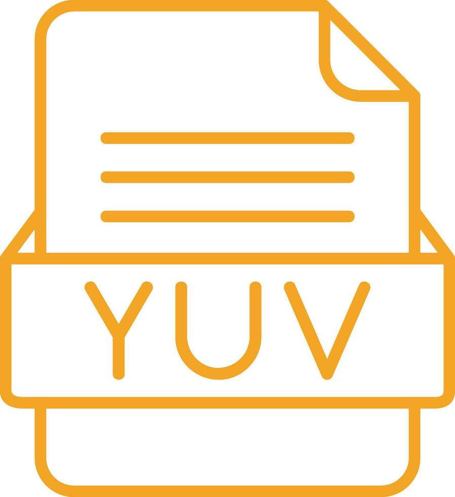 YUV File Format Vector Icon