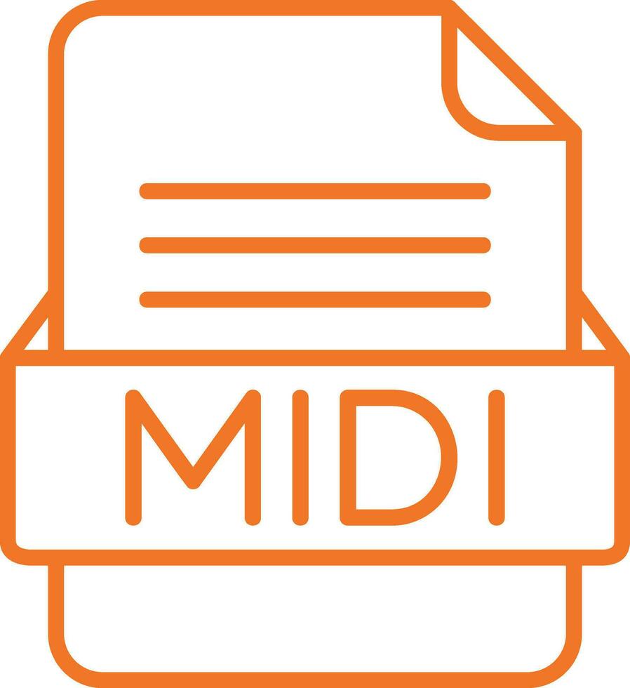 MIDI File Format Vector Icon