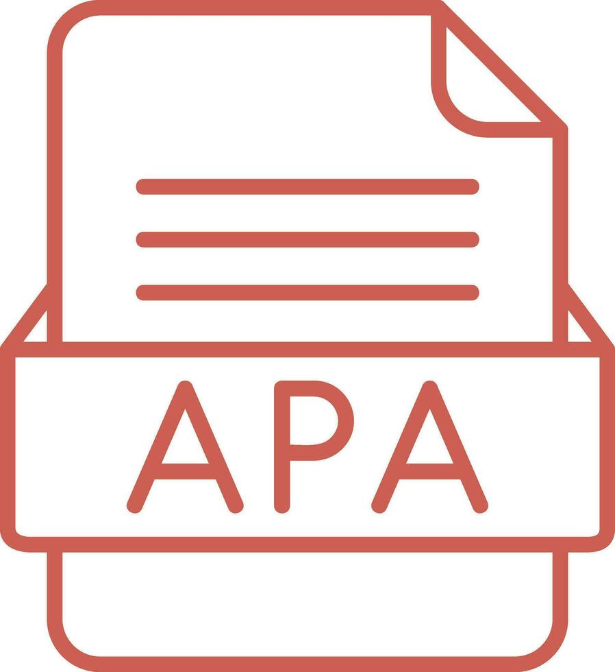 APA File Format Vector Icon