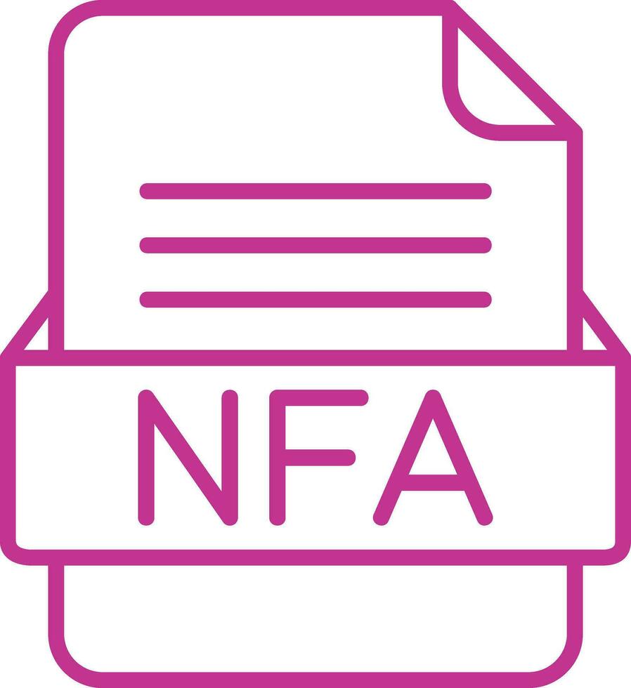nfa archivo formato vector icono