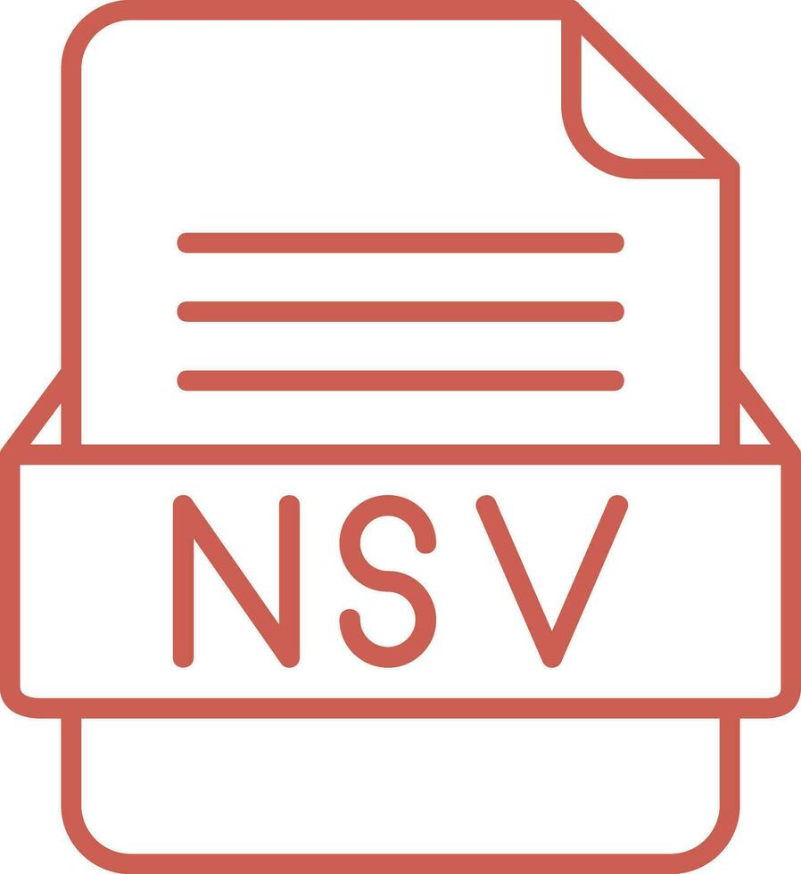 NSV File Format Vector Icon
