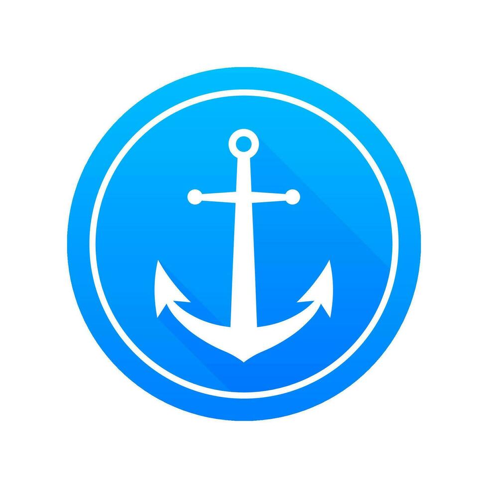 Anchor Icon Symbol. Premium Quality. Vector stock illustration