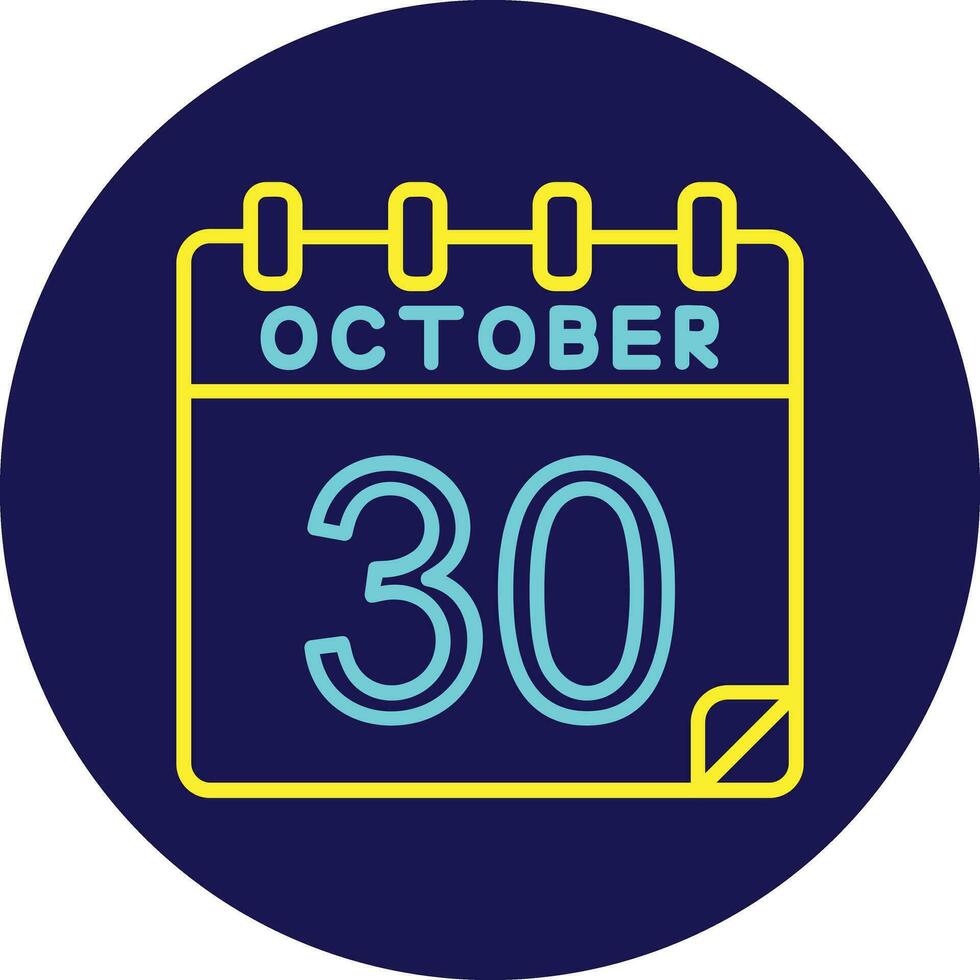 30 October Vector Icon